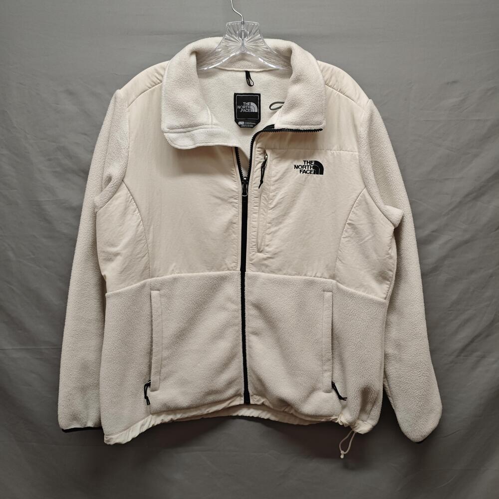 The North Face Jacket Womens XL Cream Fleece Full Zip Sherpa Outdoor Warm Logo